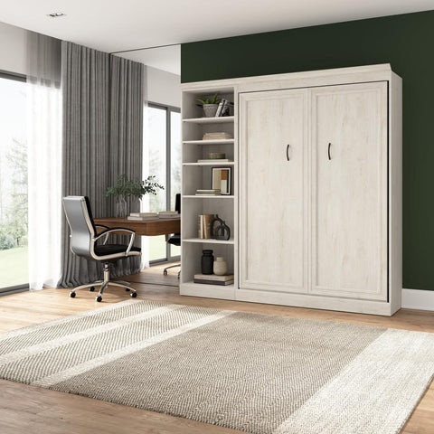 Lit escamotable double et organisateur de garde-robe (84L)
