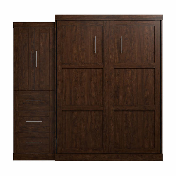 Queen Murphy Bed with Closet Storage Cabinet (89W)