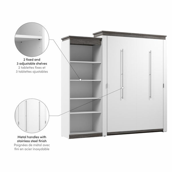 Queen Murphy Bed with Shelves (97W)