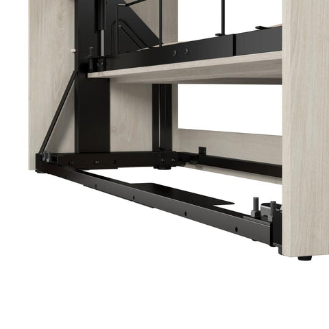 Lit escamotable double et organisateur de garde-robe avec tiroirs (84L)