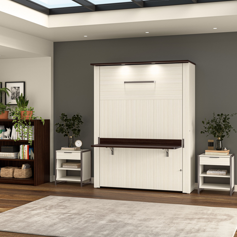 68W Queen Murphy Bed with Desk