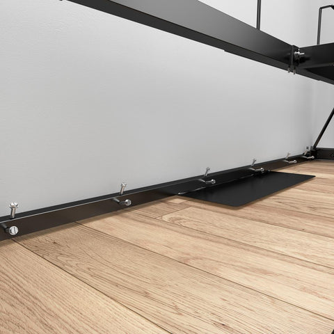 Grand lit escamotable avec tablettes et tiroirs (87L)