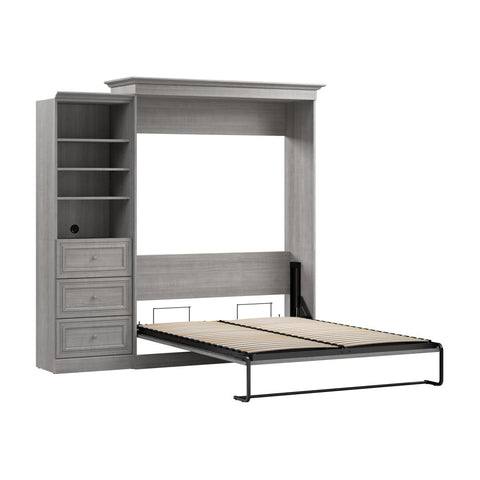 Queen Murphy Bed and Closet Organizer with Drawers (92W)