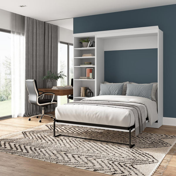 Lit escamotable double et organisateur de garde-robe (84L)