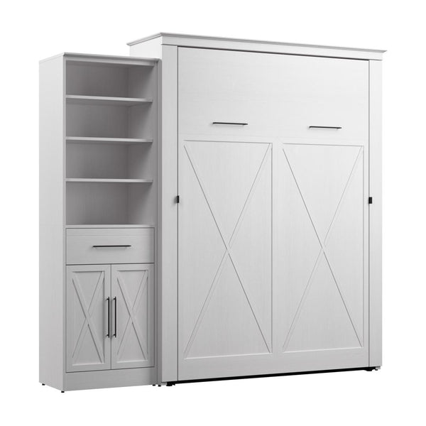 Grand lit escamotable et organisateur de garde-robe avec tiroir et portes (94L)