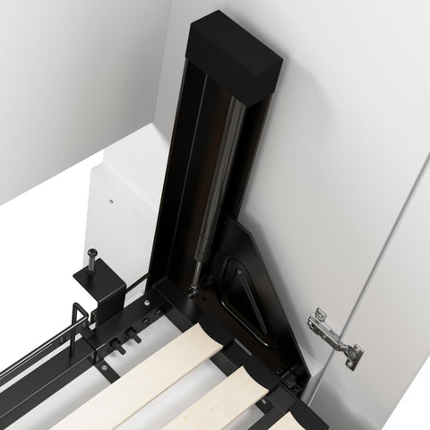 Lit escamotable double avec armoire (84L)