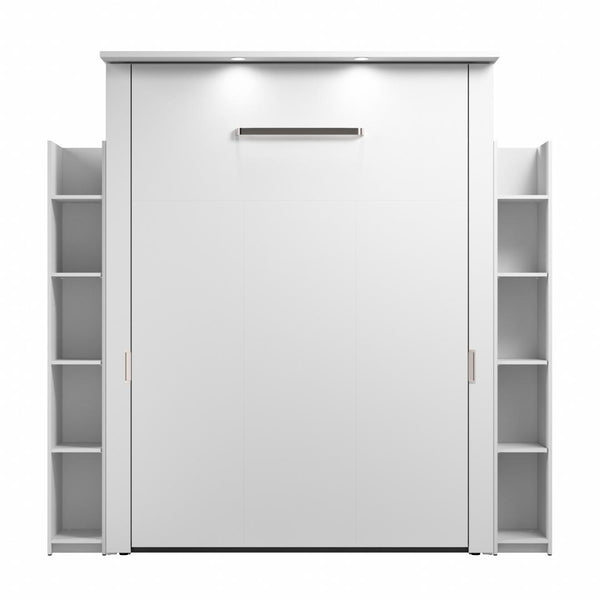 Grand lit escamotable avec étagères (88L)