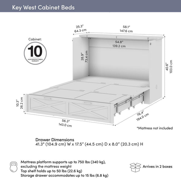 Lit armoire double avec tiroir coulissant 59L