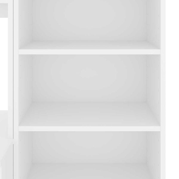 Bureau en L 72L avec huche et bibliothèque