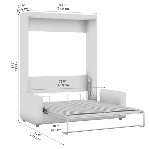 Queen Murphy Bed with Sofa (78W)