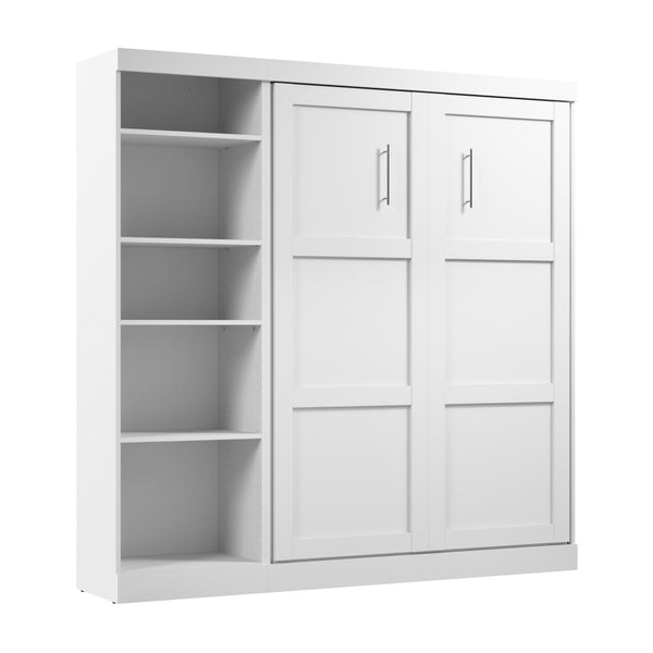 Lit escamotable double avec étagère (84L)