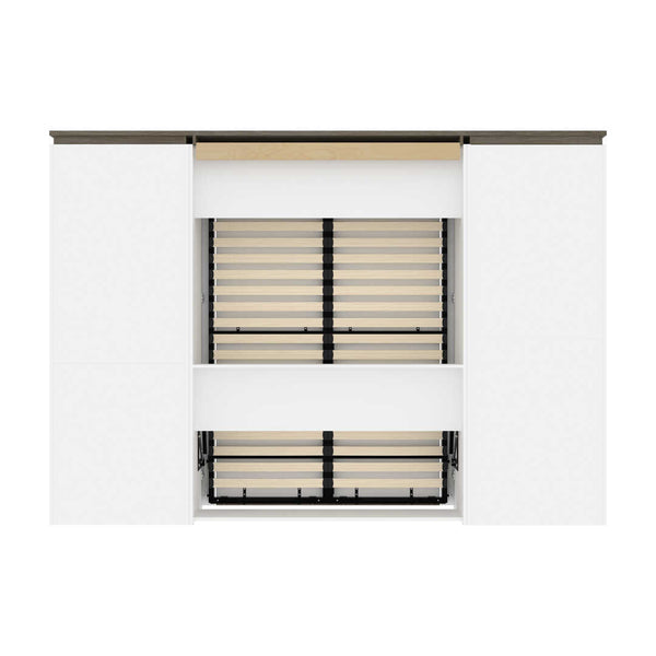 Lit escamotable deux places (double) avec rangement multifonctionnel (119L)