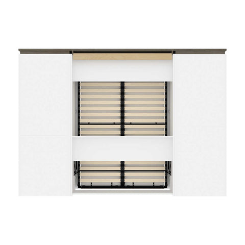 Lit escamotable deux places (double) avec rangement multifonctionnel (119L)