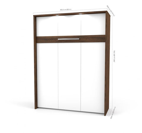 Grand lit escamotable avec 2 organisateurs de garde-robe (125L)