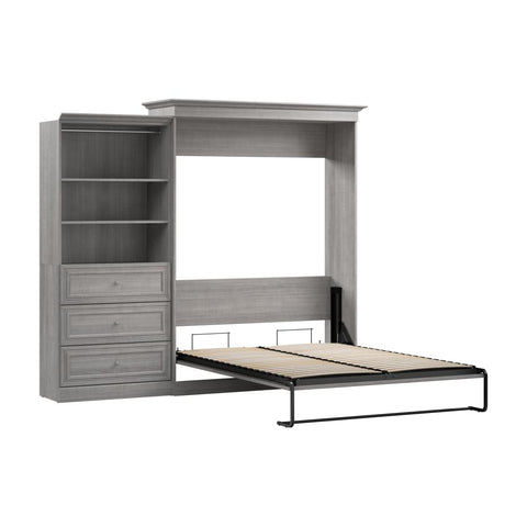 Queen Murphy Bed and Closet Organizer with Drawers (103W)