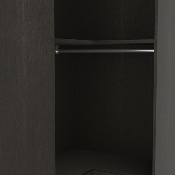 Traditional Corner Closet System with Clothing Rods, 36W x 36D