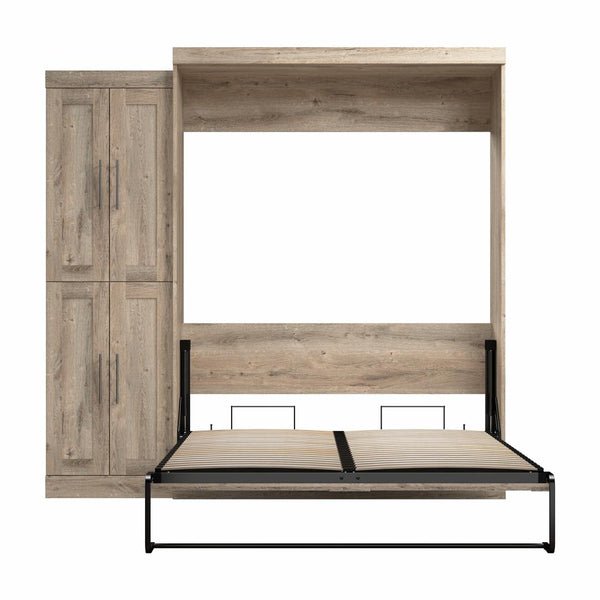 Grand lit escamotable avec organisateur de garde-robe (90L)