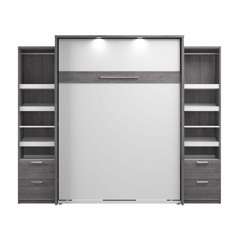 Grand lit escamotable et 2 organisateurs de garde-robe avec tiroirs (105L)