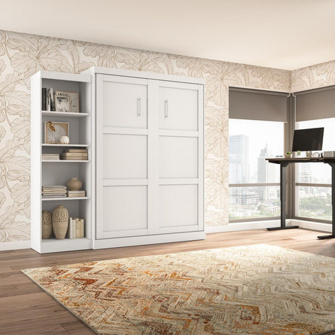 Grand lit escamotable avec étagère (90L)