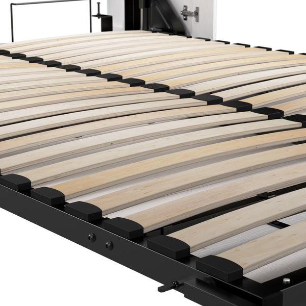 Lit escamotable double et organisateurs de garde-robe avec portes et tiroirs (113L)