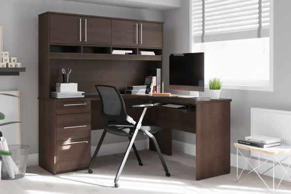 Bureau en L 60L avec huche