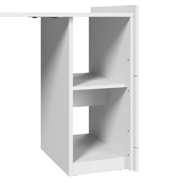 115W Queen Size Murphy Bed with Pull-Out Desk and Storage