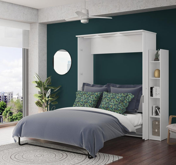 Grand lit escamotable (queen) avec étagère (76L)