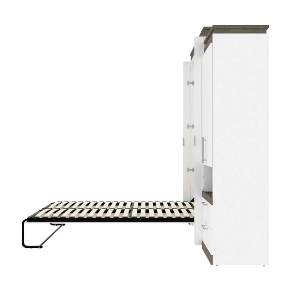 Grand lit escamotable (queen) et rangement multifonctionnel avec tiroirs (125L)