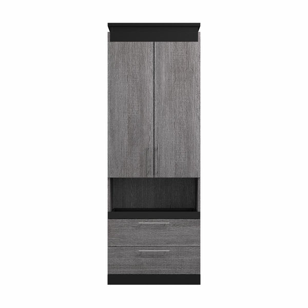 Grande armoire 30L avec portes, tiroirs et tablette coulissante