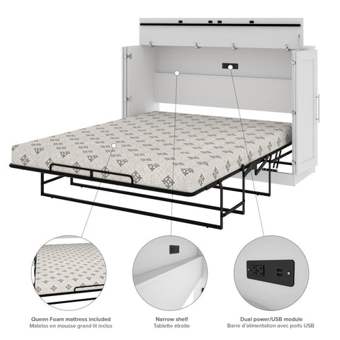 Grand lit cabinet (queen) 66L avec matelas