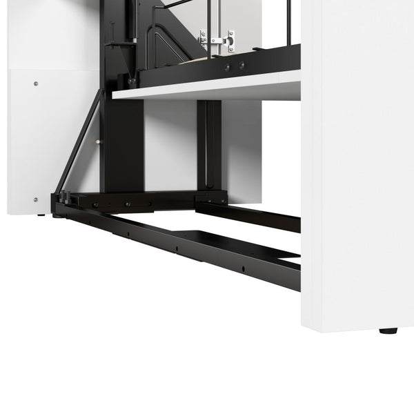 Lit escamotable double avec armoire (84L)