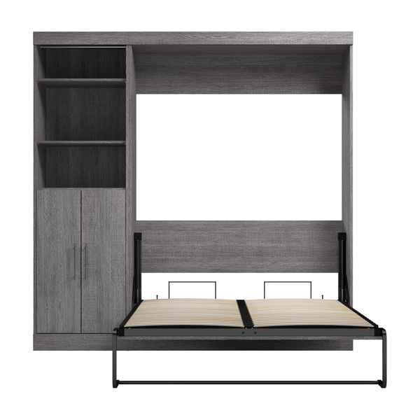 Full Murphy Bed and Closet Organizer with Doors (84W)