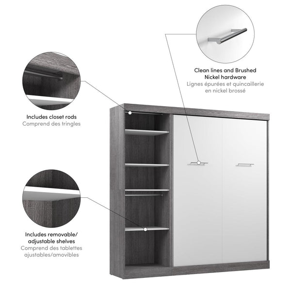 Full Murphy Bed with Closet Organizer (84W)