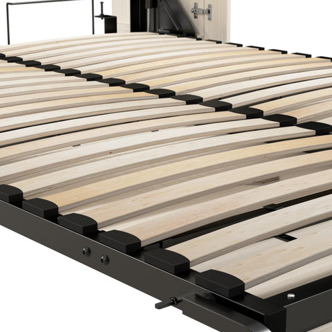 Lit escamotable double avec bureau et 2 armoires (107L)