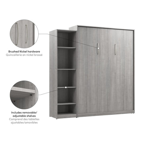 Queen Murphy Bed with Closet Organizer (85W)