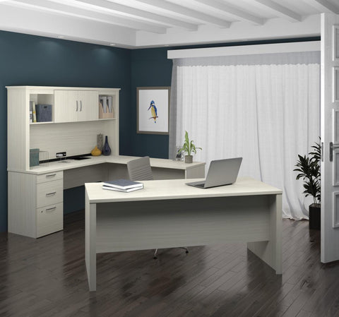 Bureau de direction en U ou en L 66L avec caisson et huche