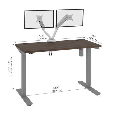 48W x 24D Standing Desk with Dual Monitor Arm