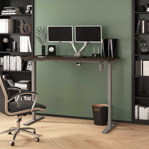 60W x 30D Standing Desk with Dual Monitor Arm