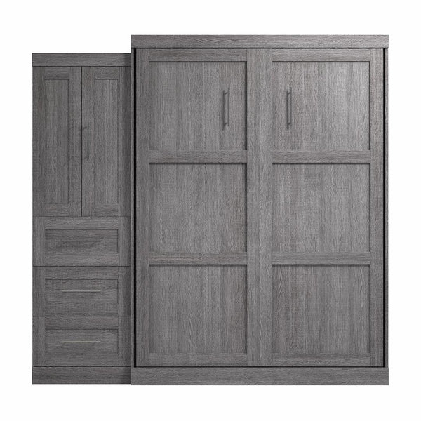 Grand lit escamotable avec armoire-penderie (89L)