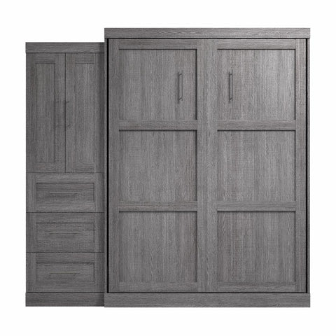 Grand lit escamotable avec armoire-penderie (89L)