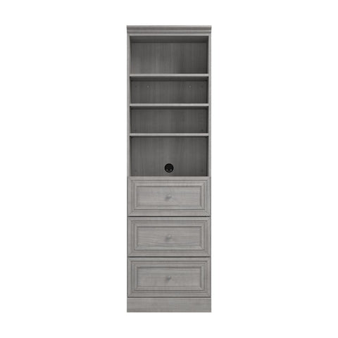 Traditional Closet System with Shelves & Drawers, 25W x 20D