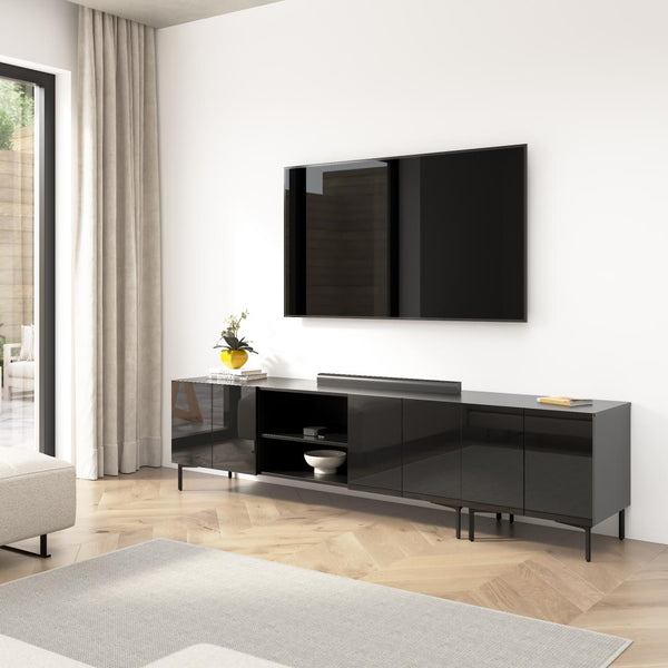 94W Modular Entertainment Center with TV Stand and Storage Cabinet