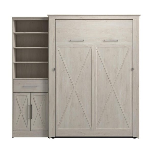 Full Murphy Bed and Closet Organizer with Drawer and Doors (88W)