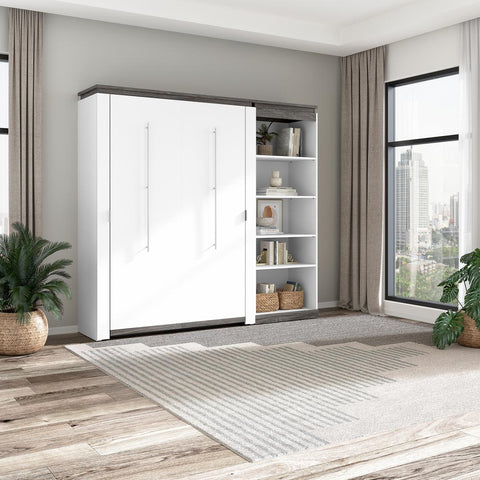 Full Murphy Bed with Shelves (91W)