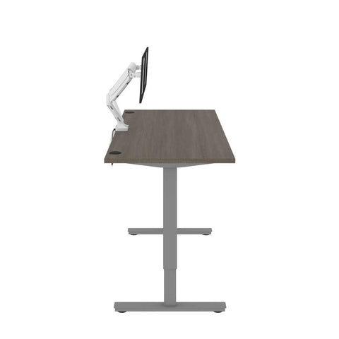 72W x 30D Standing Desk with Dual Monitor Arm