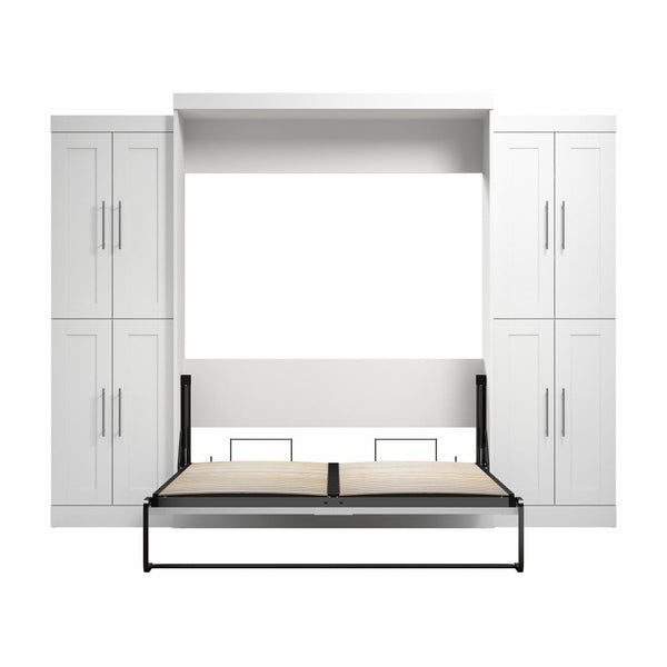 Grand lit escamotable avec armoires (115L)