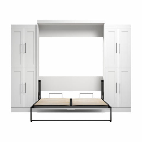 Grand lit escamotable avec armoires (115L)