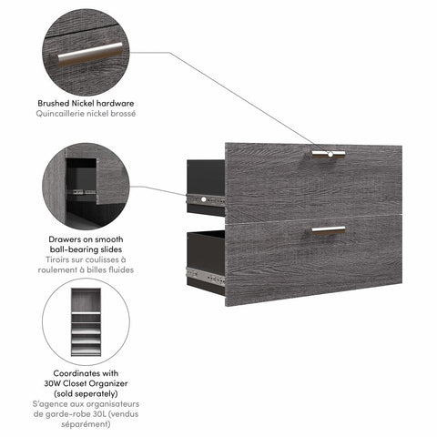 2 Drawer Set for Cielo 30W Closet Organizer