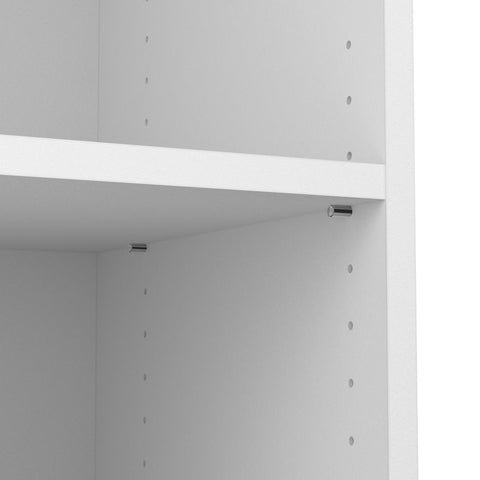 Contemporary Closet System with Shelves, Drawers & Clothing Rods, 86W x 19D