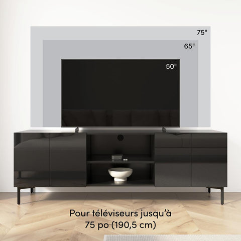 71W Modular TV Stand with Doors for Entertainment Center